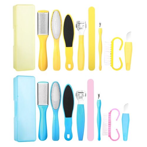 Kit Professionnel De Soins Des Pieds, Ensemble D'Outils De Pédicure, Râpe À Pieds En Acier Inoxydable, Dissolvant De Peau Morte, Nettoyage 9109-May14A12056