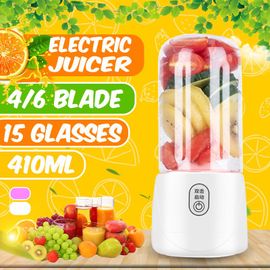 Mélangeur Électrique Portable, Presse Agrumes, Bouteille De Jus, Rechargeable Par Usb, Mini Extracteur, Tasse Pour Smoothie, Milk Shakes 9109-May14A11429