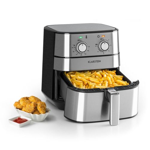 Klarstein Aerovital Friteuse ¿ Air Chaud 5,4l 1700w Thermostat Timer Inox Argent