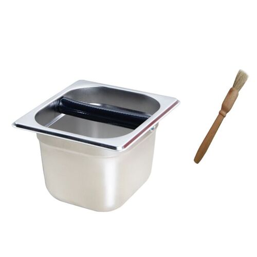 Boîte Seau À Café En Acier Inoxydable, Boîte À Café Avec Poignée Et Brosse, Récipient Pour Café Expresso 9109-May14A11030