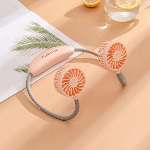 Ventilateur Portable Mains Libres Suspendu Au Cou, Vent Fort, Humidification Sans Fil, Cyclisme En Plein Air, Sport, 1200Mah 9109-May14A09710