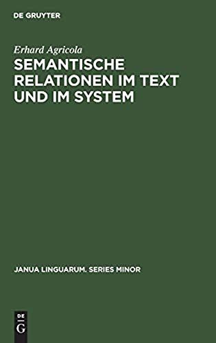 Semantische Relationen Im Text Und Im System