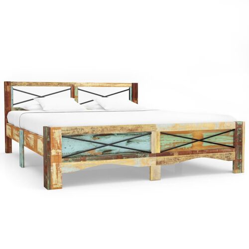 vidaXL Cadre de lit Bois de récupération massif 180 x 200 cm