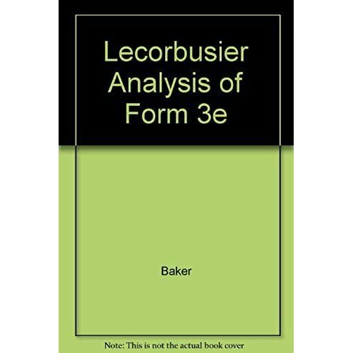 Lecorbusier Analysis Of Form 3e