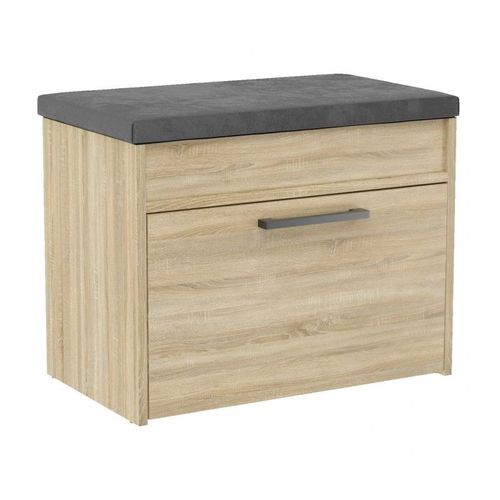 Parmi - Meuble À Chaussures Style Scandinave Entrée - 60x35x49 - Banc Avec Rangement - Sonoma