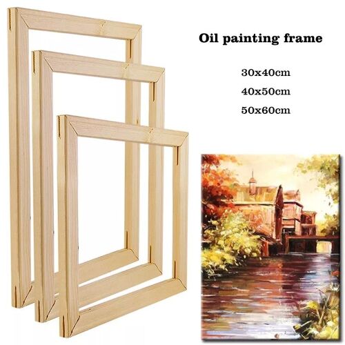 Cadre En Bois 40X50Cm Pour Peinture À L'Huile Sur Toile Par Numéros, Bricolage, Cadre Intérieur Pour Photo, Décoration Murale De La Maison 9109-May14A05866