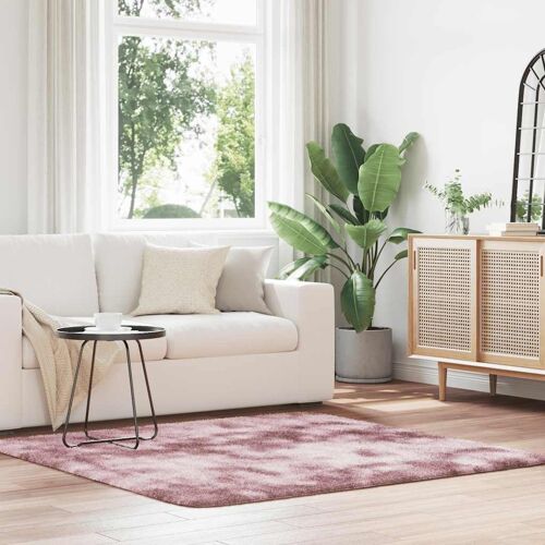 Vidaxl Tapis Shaggy À Poils Longs Navarra Rose Poudré 160x160 Cm