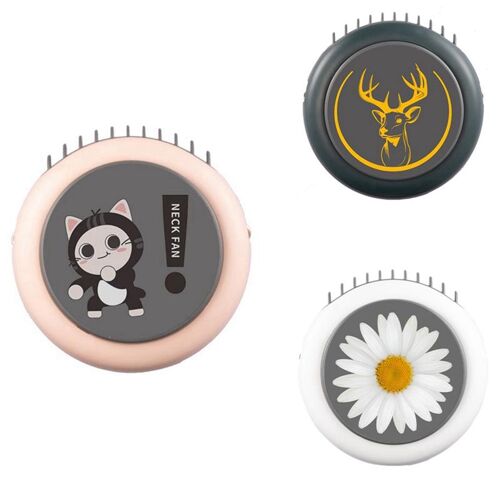 Ventilateur De Cou Mains Libres, Ventilateur De Collier Suspendu Portable À Piles Rechargeables Pour Les Voyages Et Le Sport 9109-May14A06674