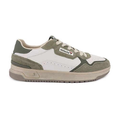 Victoria Baskets C80 Blanche Et Kaki