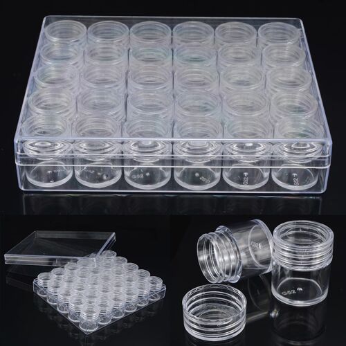 Boîte De Rangement À 30 Fentes Pour Broderie Diamant, Boîte D'accessoires De Peinture, Étui De Perles Transparentes, Organisateur De Bijoux, Conteneur 9109-May14a05182
