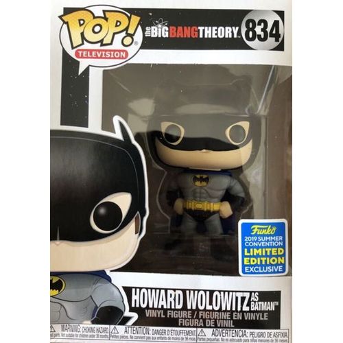 Funko Pop Limited Édition Convention Sdcc Big Bang Theory Howard Wolowitz / Batman #834