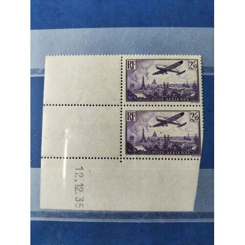 Timbre Pa10 Paire Coin Daté 2fr25 Violet Neuf** Voir Détail