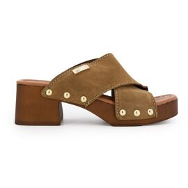 Sabots Femme Rampage Pointure 39 - Cuir Marron, Style Slides Avec Velcro, Occasion