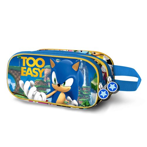 Trousse Double 3D Voyage Avion - Marvel Sonic Easy - Bleu - 40x20x25cm