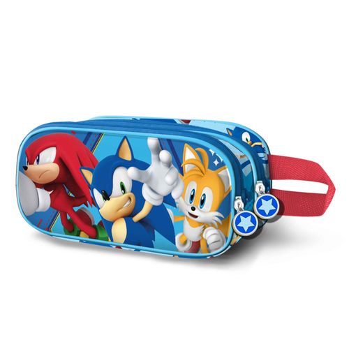 Trousse Double 3D Voyage Avion - Marvel Sonic Heroes - Bleu - 40x20x25cm