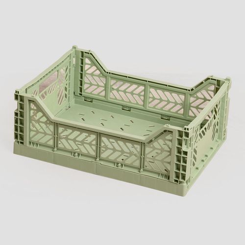 Boîte Pliable et Empilable en Plastique Doli Céladon 40 cm