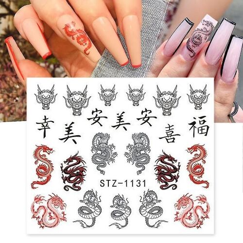 Autocollants pour ongles d'hiver motif serpent noir ¿ Motif animal élégant pour des manucures festives ¿ Tatouages faciles à réaliser soi-même avec transfert d'eau