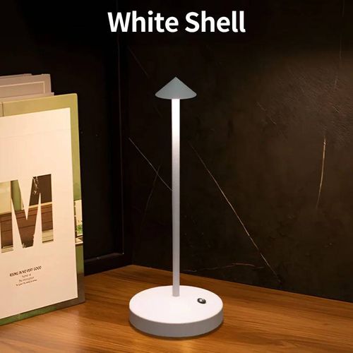 Lampe Led De Table Rechargeable Avec Capteur Tactile,Lampe De Bureau De Nuit Pour Restaurant,Hôtel,Bar,Chambre À Coucher,3 Températures De Couleur,Gradation Continue--White