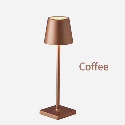 Lampe De Bureau Tactile Led,3 Niveaux,Variable,Sans Fil,Rechargeable Par Usb,Veilleuse Pour Salle D'étude Et Bureau--Coffee