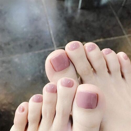 Faux Ongles En Acrylique Rose Brillant À Coller - Faux Ongles Carrés Courts Pour Une Application Facile Et Un Ajustement Parfait - 24 Pièces 