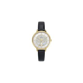 Go Girl Montre Femme Acier Doré Cuir Noir 699523