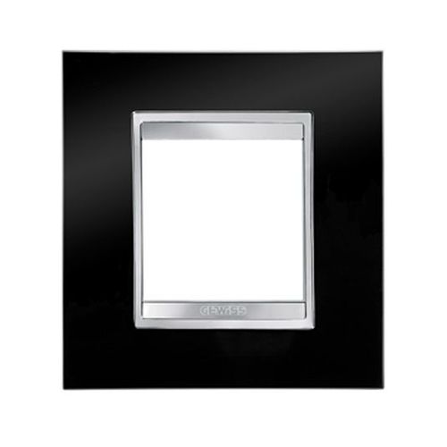 Gewiss GW16222TN Plaque Enjoliveur Chorus Lux - 1 Poste - Noir brillant