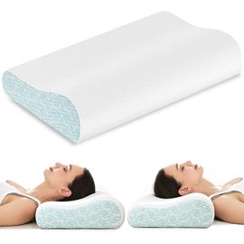 Oreiller Ergonomique Cervical, Oreiller Memoire Forme,Coussin Orthopédique Pour Dormeurs Latéraux, Dorsaux Et Sur Le Ventre 