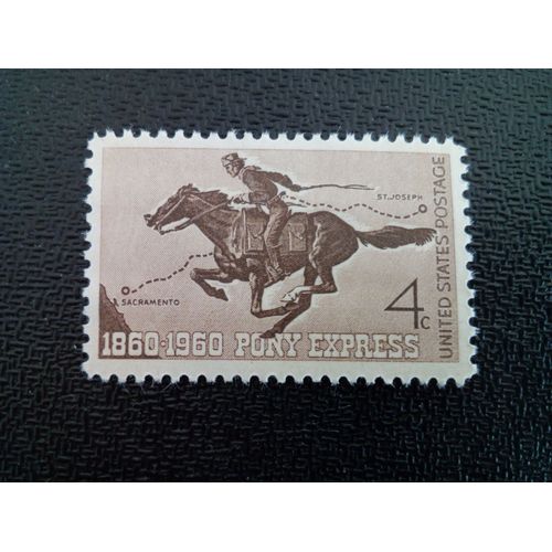 Timbre Etat-Unis Yt 689 Cavalier Pony Express 1960 ( 3712 )