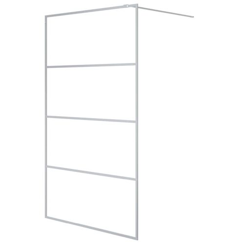 vidaXL Paroi de douche Argenté 115x195 cm Verre ESG transparent
