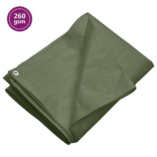 vidaXL Bâche 260 g/m² 4x5 m Vert PEHD