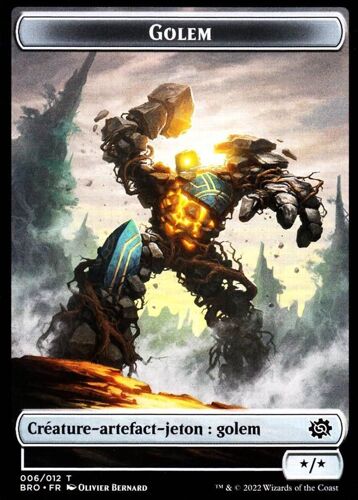 Token - Golem - Magic - La Guerre Fratricide - 6/12