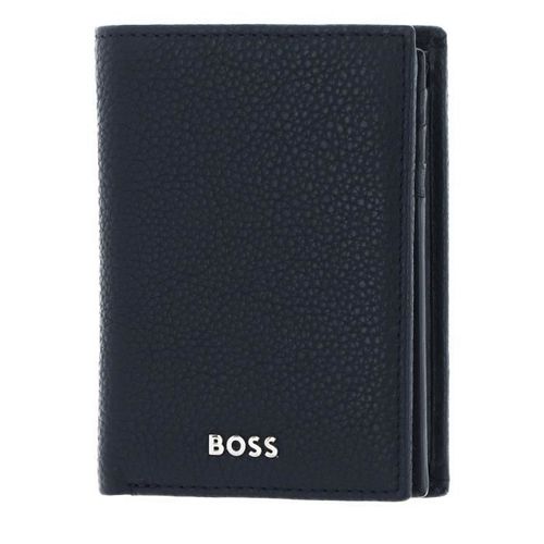 HUGO BOSS Porte-monnaie bleu foncé en cuir pour homme Classic Grained Wallet Navy 258634