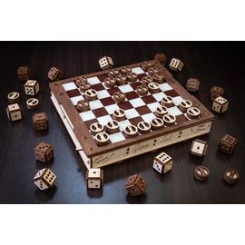 Puzzle 620 Pièces Puzzle 3d En Bois - Jeux D'échecs, De Dames Et Du Mathématicien