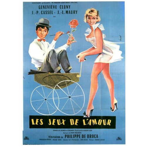 Les Jeux De L'amour - 1959 - Jp Cassel / De Broca - 40x60cm - Affiche Cinéma Originale - Envoi Plié