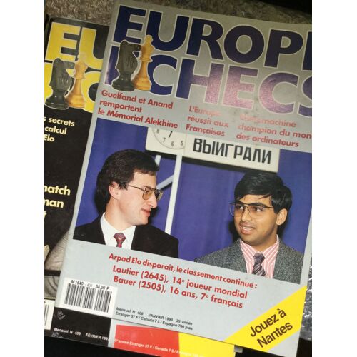 Europe Echecs Lot Année 1993 Complète 