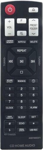 AKB74955371 Télécommande de Remplacement - AKB 74955371 Télécommande pour LG Mini Hi-FI CD Home Audio System CK57 CK43 XBoom CK43 XBoom ON5 Remote Controller