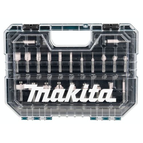 Coffret de fraises Ø8 mm pour défonceuse affleureuse (22 pcs) - MAKITA D-74778