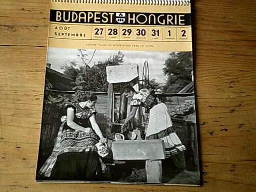Calendrier Budapest 1939