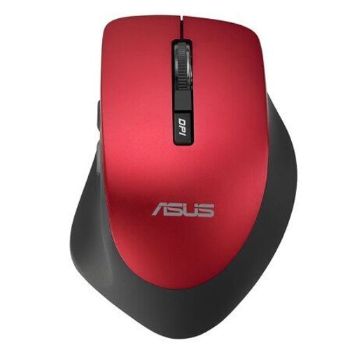 ASUS WT425 - Souris - pour droitiers - optique - 6 boutons - sans fil - 2.4 GHz - récepteur sans fil USB - rubis foncé
