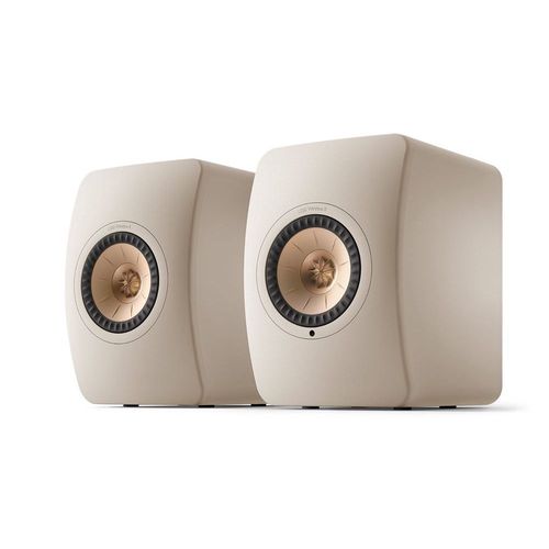 ENCEINTES CONNECTÉES HI FI KEF LS50 WIRELESS II BEIGE VENDUES PAR PAIRE