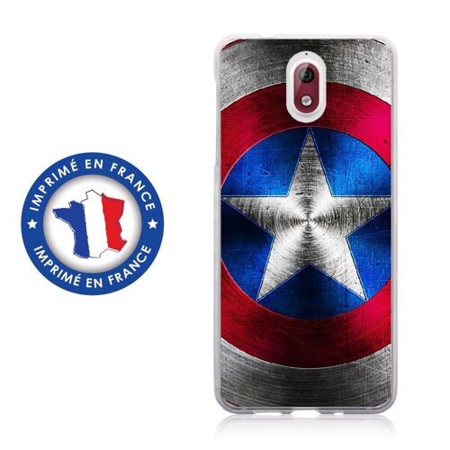 Coque Souple Pour Nokia 3-1 Avec Impression Motifs Bouclier Étoilé Aux Couleur