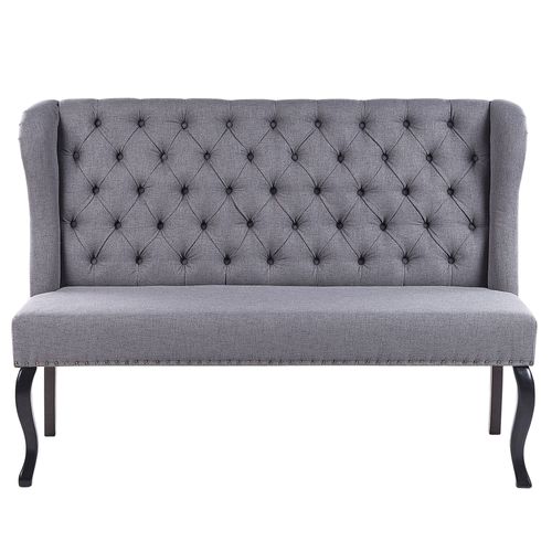 Canapé Banquette 2 Places En Tissu Gris Foncé Torsby