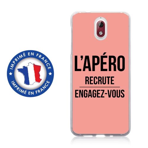 Coque souple pour Nokia 3-1 avec impression Motifs l'apéro recrute rose