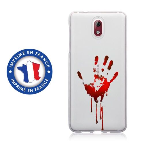 Coque Souple Pour Nokia 3-1 Avec Impression Motifs Main Ensanglantée