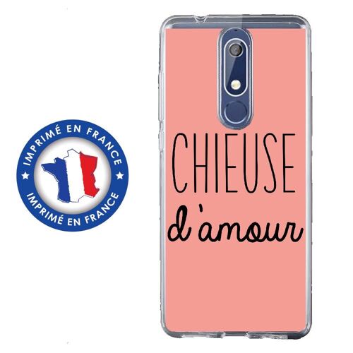 Coque souple pour Nokia 5-1 avec impression Motifs Chieuse d'Amour rose