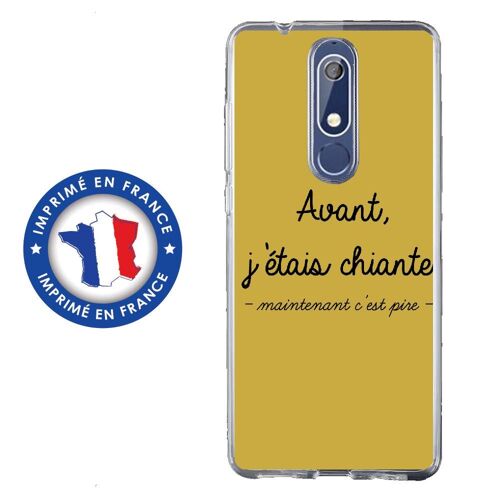 Coque Souple Pour Nokia 5-1 Avec Impression Motifs Avant, J'étais Chiante Or