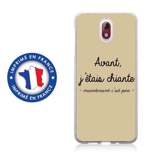 Coque Souple Pour Nokia 3-1 Avec Impression Motifs Avant, J'étais Chiante Taupe