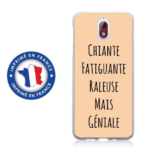 Coque Souple Pour Nokia 3-1 Avec Impression Motifs Chiante Mais Géniale Beige