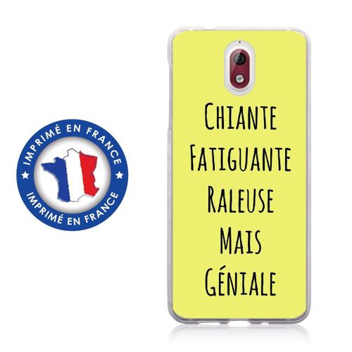 Coque Souple Pour Nokia 3-1 Avec Impression Motifs Chiante Mais Géniale Jaune
