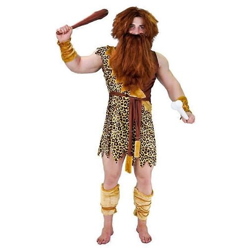 Kit De Tunique D'homme Des Cavernes - Costume D'homme Des Cavernes Adulte Pour La Fête D'halloween-Adulte-Xl-Unisexe